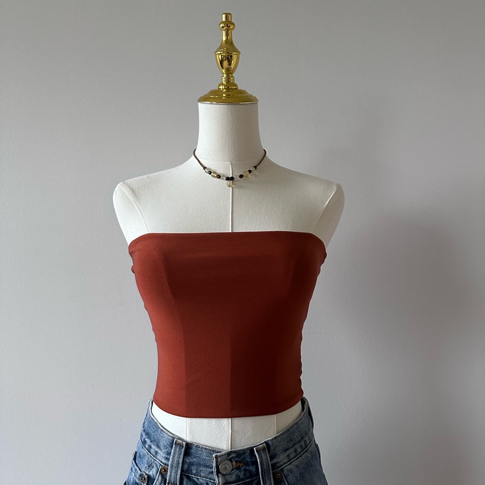Better Be- Terracotta Red Tube Top